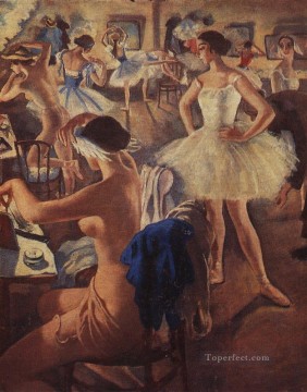 楽屋で バレエ 白鳥の湖 1924年 ロシアのバレリーナ ダンサー Oil Paintings
